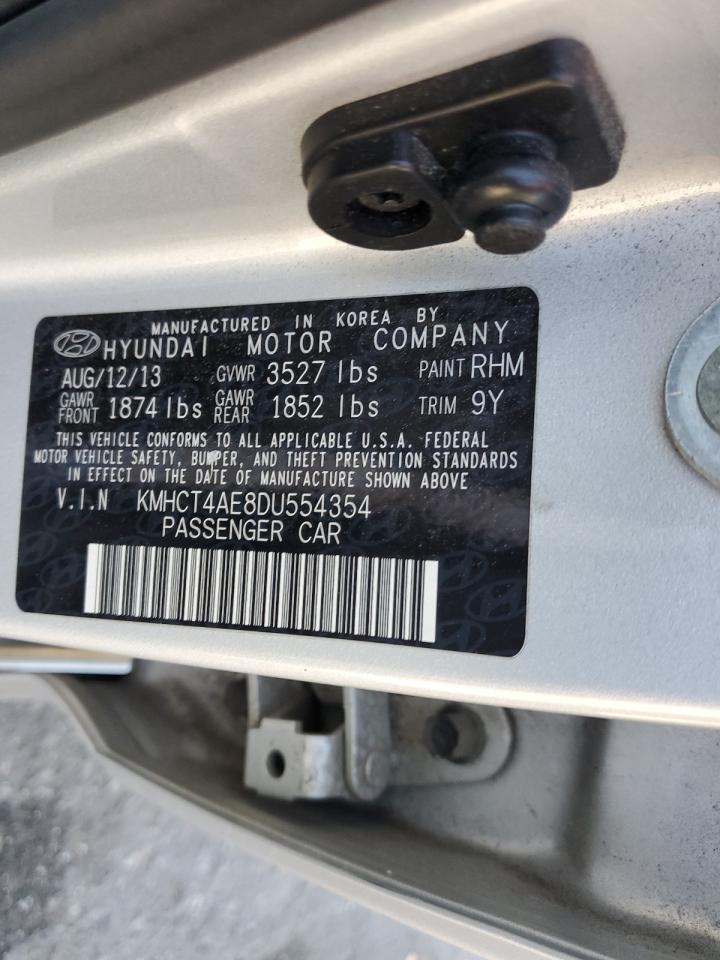 2013 Hyundai Accent Gls VIN: KMHCT4AE8DU554354 Lot: 91036825