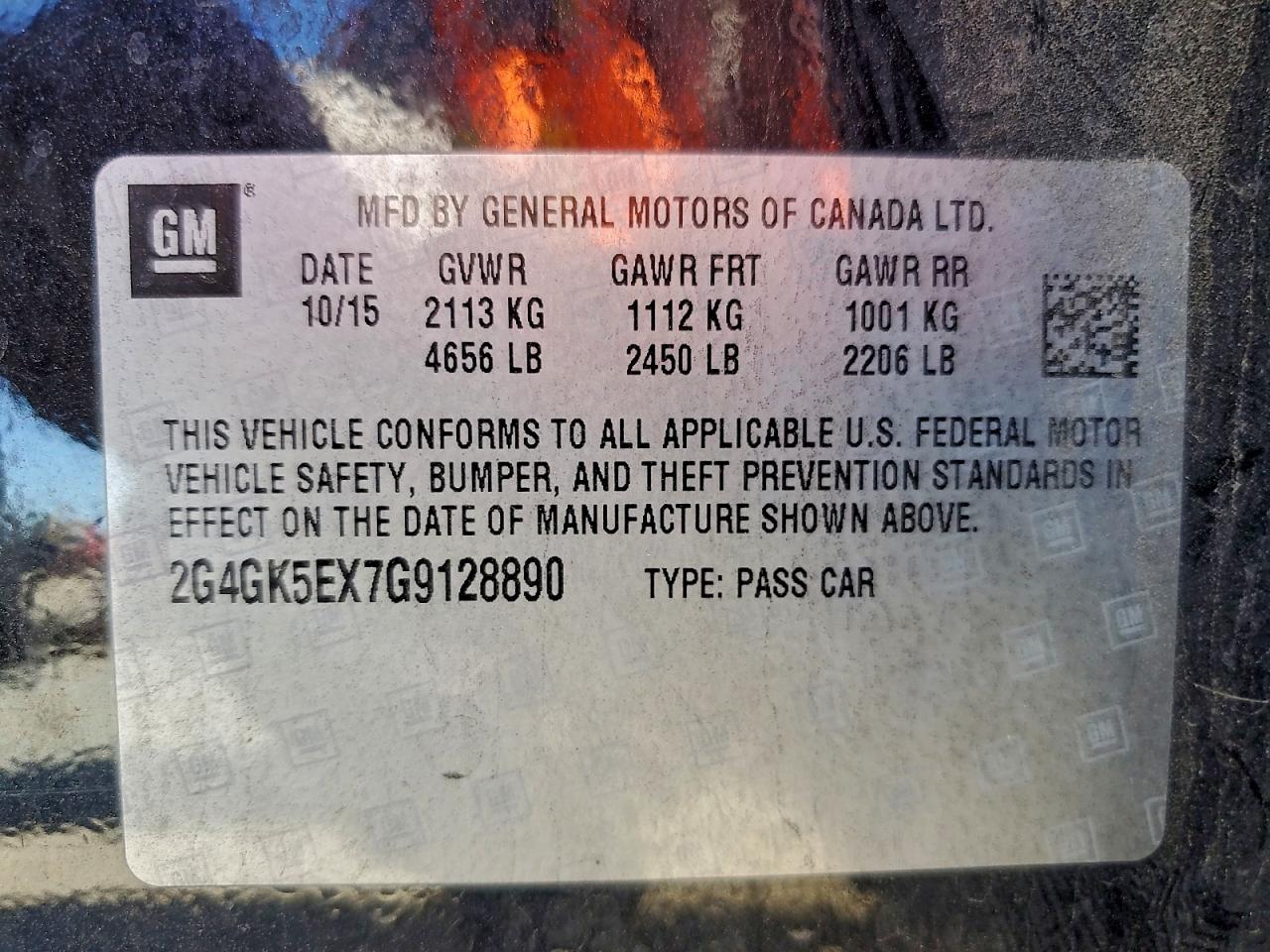 2016 Buick Regal VIN: 2G4GK5EX7G9128890 Lot: 94738125