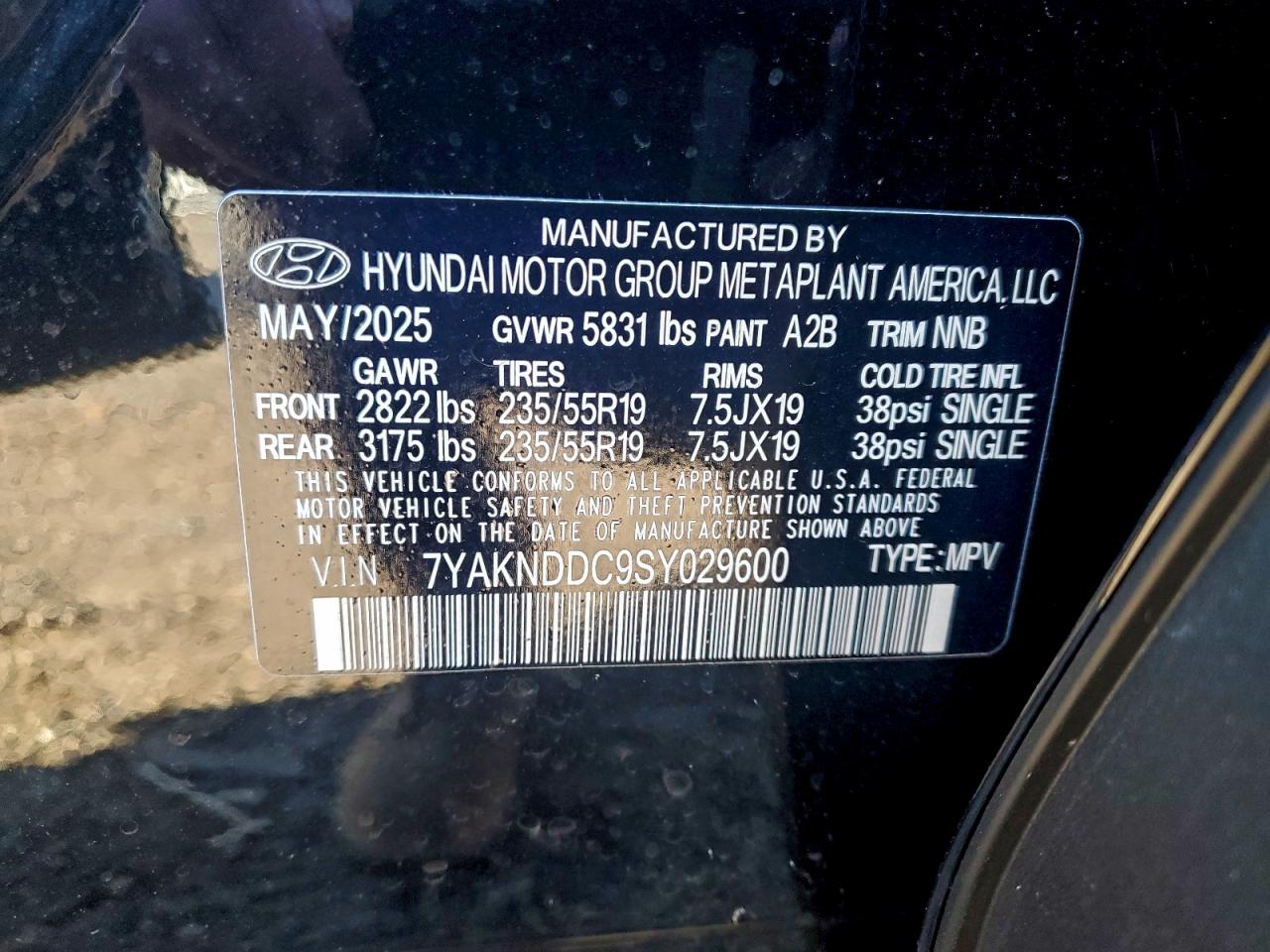 2025 Hyundai Ioniq 5 Sel VIN: 7YAKNDDC9SY029600 Lot: 93684855