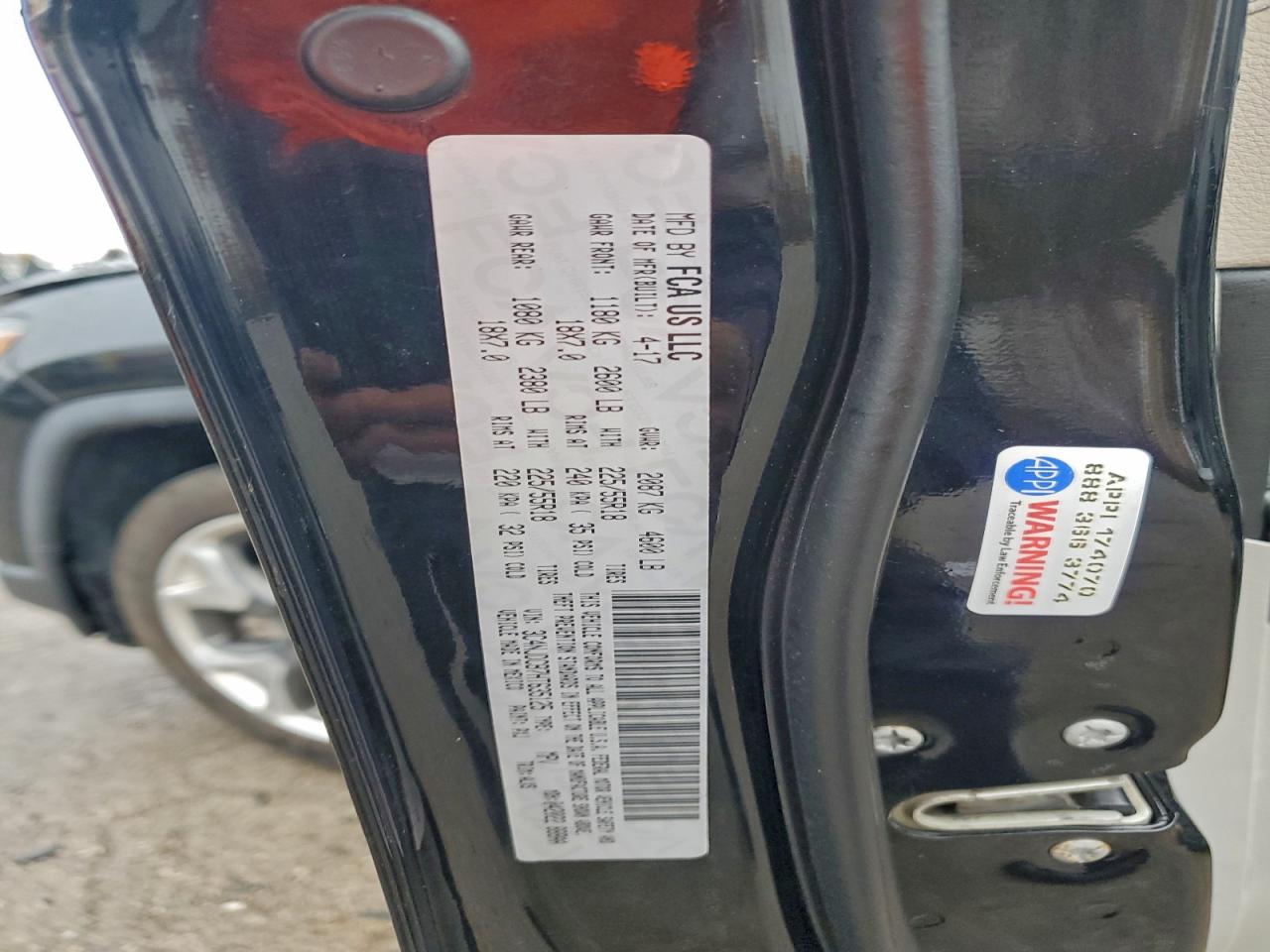 2017 Jeep Compass Limited VIN: 3C4NJDCB7HT635125 Lot: 93745965