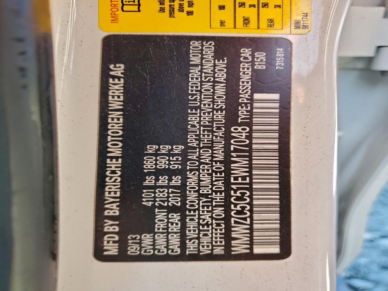 2014 Mini Cooper S Countryman VIN: WMWZC5C51EWM17048 Lot: 94195465