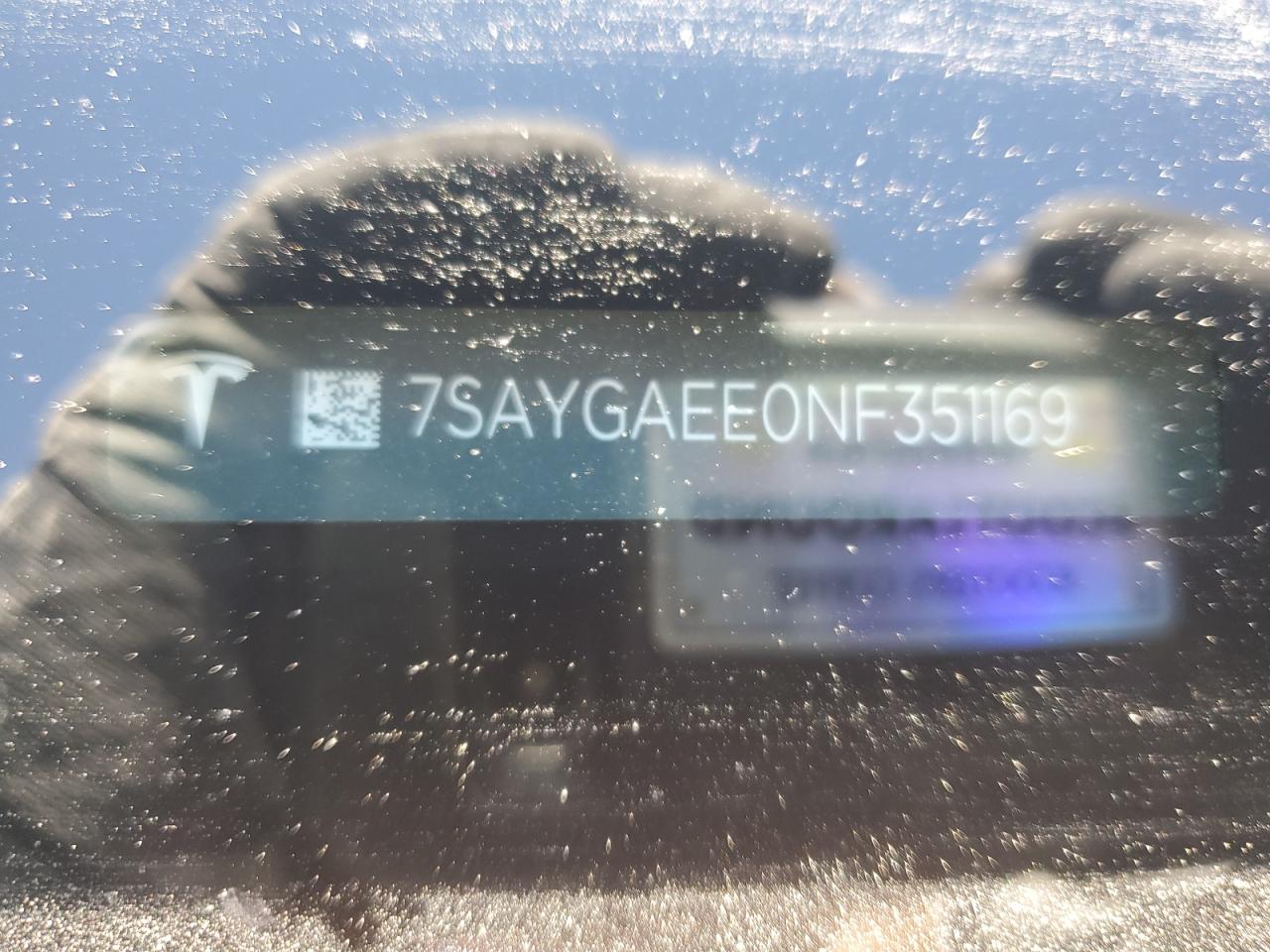 2022 Tesla Model Y VIN: 7SAYGAEE0NF351169 Lot: 91835415