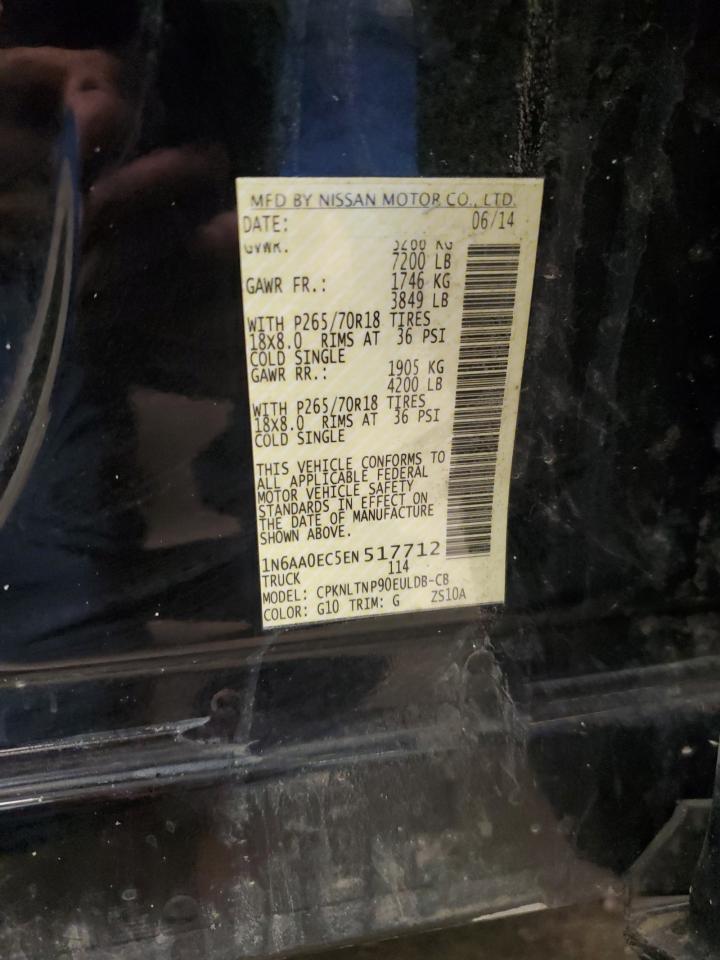 2014 Nissan Titan S VIN: 1N6AA0EC5EN517712 Lot: 92618795