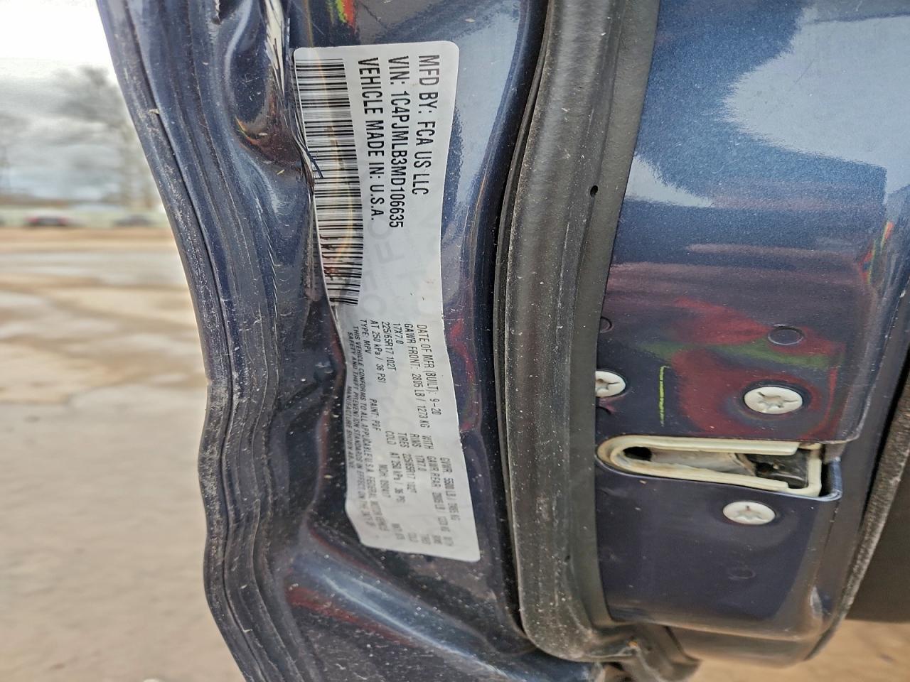 2021 Jeep Cherokee Latitude Plus VIN: 1C4PJMLB3MD106635 Lot: 93878375