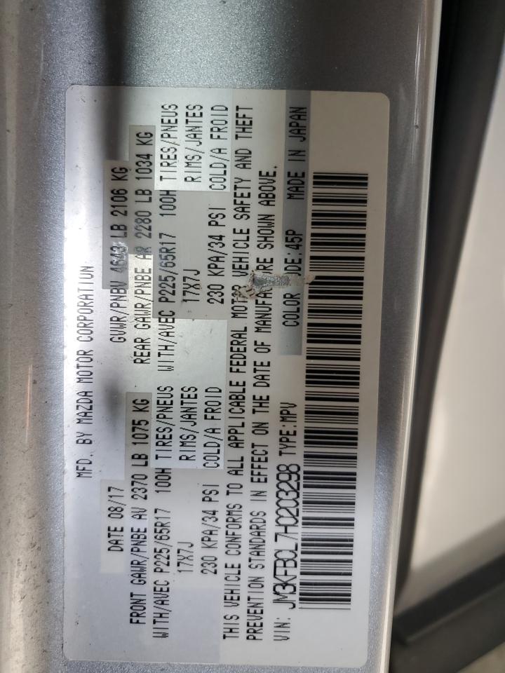 2017 Mazda Cx-5 Touring VIN: JM3KFBCL7H0203298 Lot: 93052045