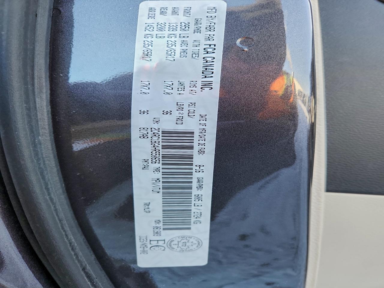 2017 Chrysler Pacifica Touring L VIN: 2C4RC1BG4HR550656 Lot: 93261425