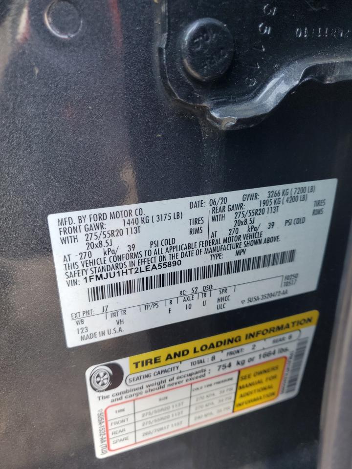 2020 Ford Expedition Xlt VIN: 1FMJU1HT2LEA55890 Lot: 92400355