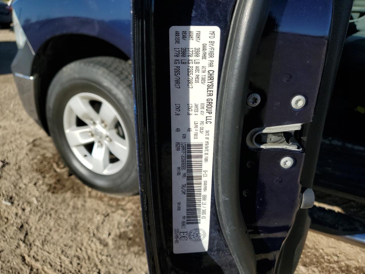 2013 Ram 1500 St VIN: 1C6RR7FT2DS692691 Lot: 90719075