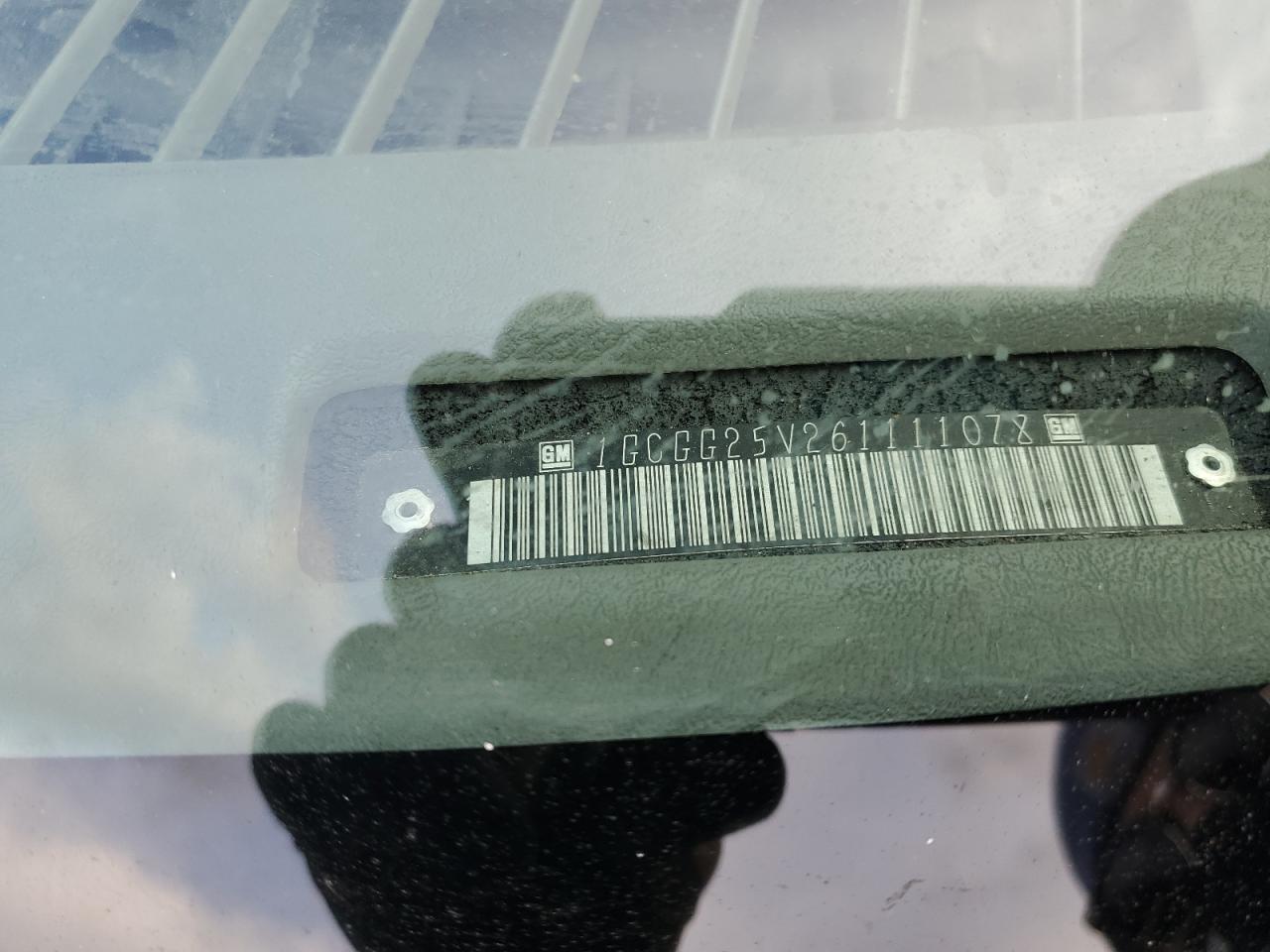 2006 Chevrolet Express G2500 VIN: 1GCGG25V261111078 Lot: 92164835