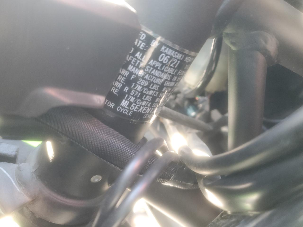 2022 Kawasaki Ex650 N VIN: ML5EXEN12NDA50735 Lot: 91614425