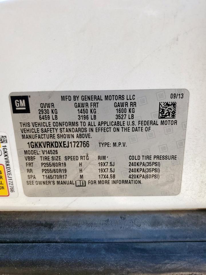 2014 GMC Acadia Slt-1 VIN: 1GKKVRKDXEJ172766 Lot: 92532925