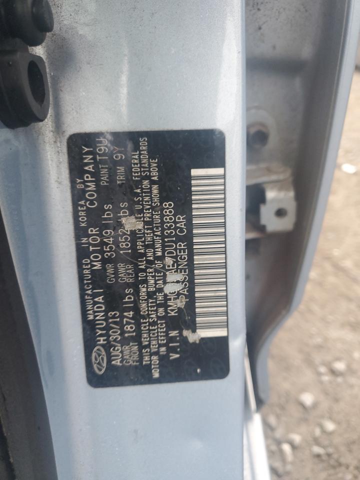 2013 Hyundai Accent Gls VIN: KMHCU5AE7DU133888 Lot: 85961165