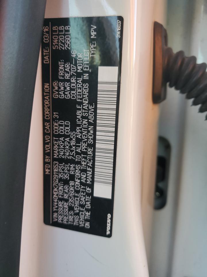 2016 Volvo Xc60 T5 Premier VIN: YV440MDK7G2911653 Lot: 92606125