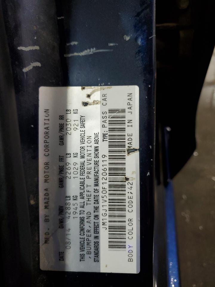 2015 Mazda 6 Touring VIN: JM1GJ1V50F1206119 Lot: 91391565