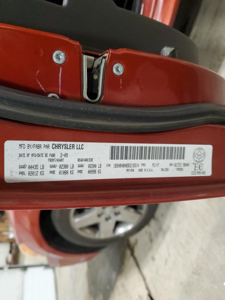 2009 Dodge Caliber Sxt VIN: 1B3HB48A89D219314 Lot: 92453155