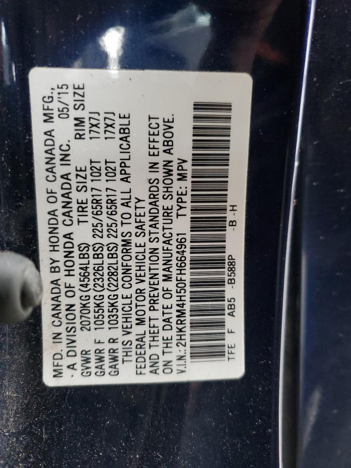 2015 Honda Cr-V Ex VIN: 2HKRM4H50FH664961 Lot: 92167695