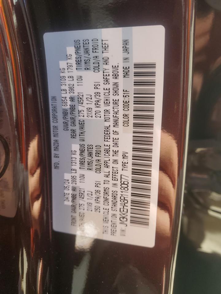 2024 Mazda Cx-90 Premium Plus VIN: JM3KKEHA8R1180677 Lot: 92318995