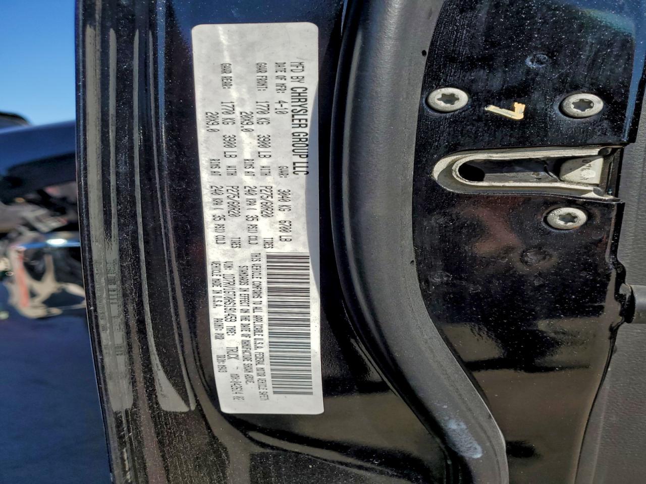 2010 Dodge Ram 1500 VIN: 1D7RV1GT0AS191459 Lot: 91908115