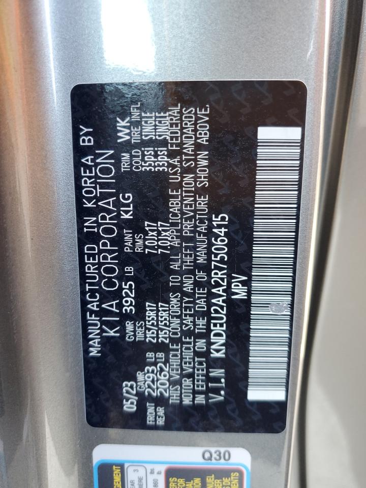 2024 Kia Seltos S VIN: KNDEU2AA2R7506415 Lot: 91838515