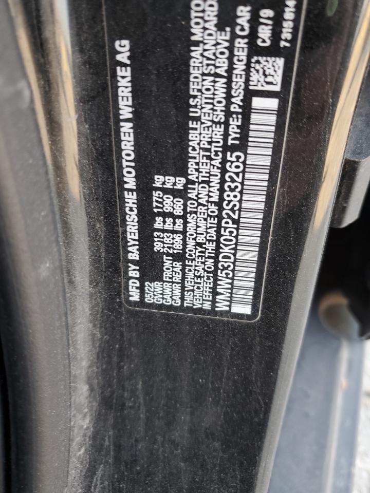 2023 Mini Cooper S VIN: WMW53DK05P2S83265 Lot: 93272775