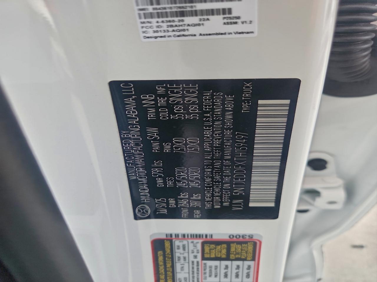 2026 Hyundai Santa Cruz Limited VIN: 5NTJEDDFXTH159497 Lot: 93693045