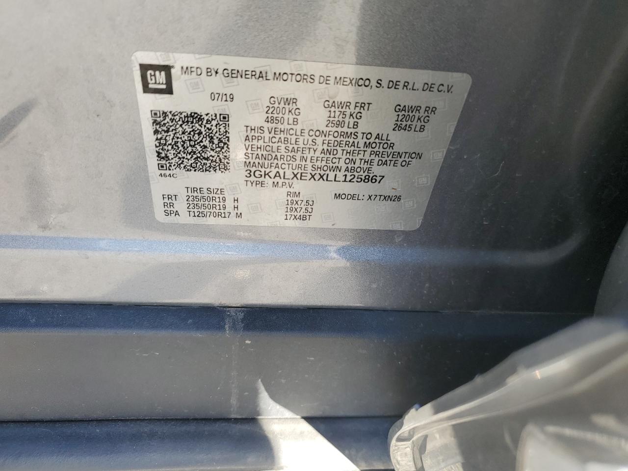 2020 GMC Terrain Denali VIN: 3GKALXEXXLL125867 Lot: 92487905