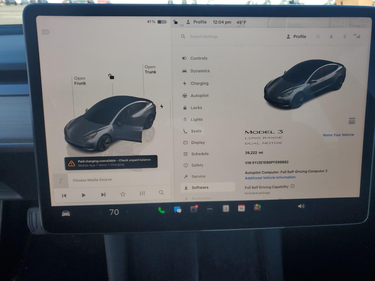 2023 Tesla Model 3 VIN: 5YJ3E1EB8PF598882 Lot: 92873505