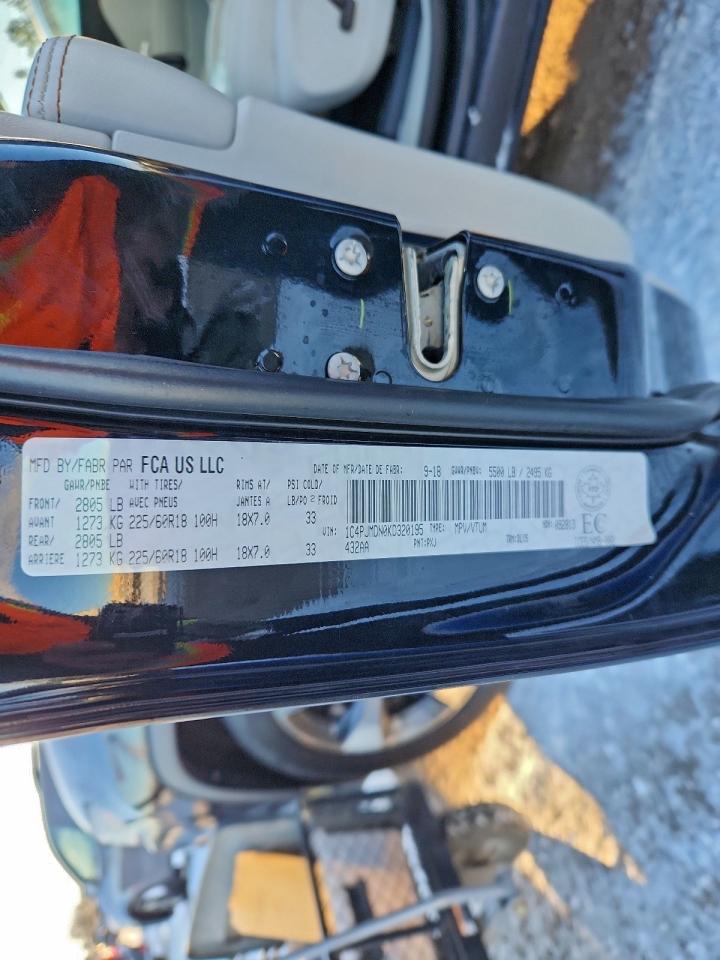 2019 Jeep Cherokee Limited VIN: 1C4PJMDN0KD320195 Lot: 94396155