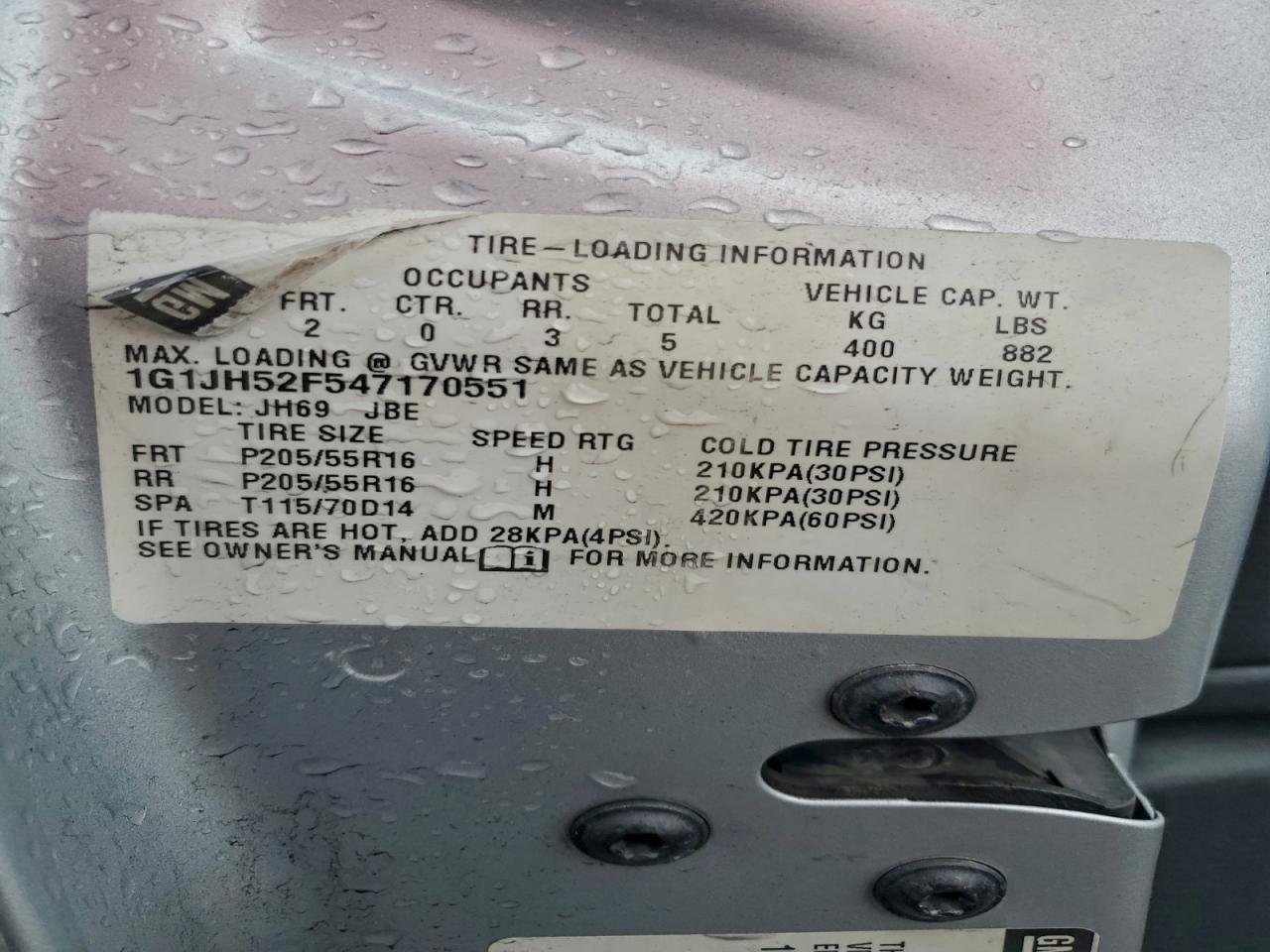 2004 Chevrolet Cavalier Ls Sport VIN: 1G1JH52F547170551 Lot: 93985555