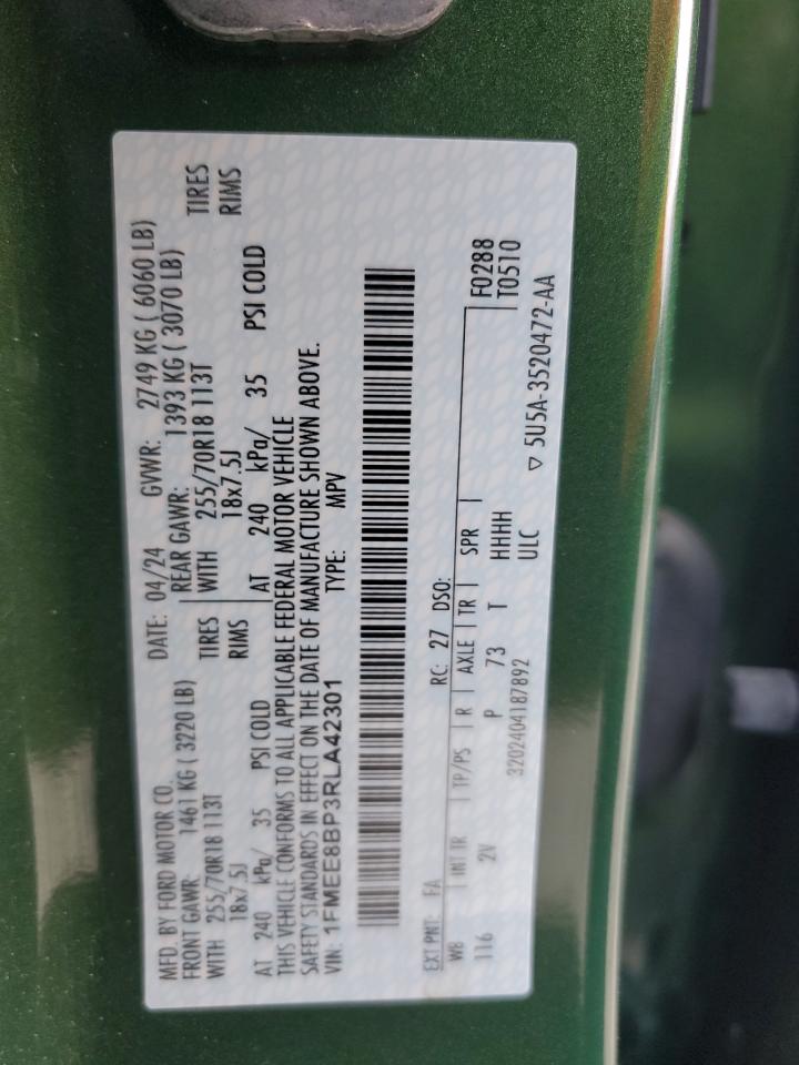 2024 Ford Bronco Outer Banks VIN: 1FMEE8BP3RLA42301 Lot: 90690775