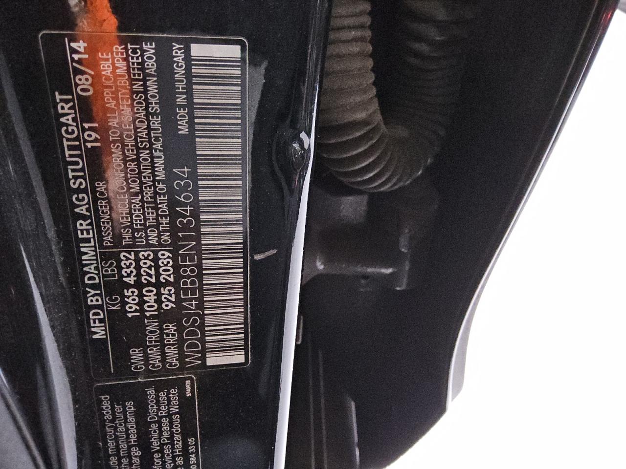 2014 Mercedes-Benz Cla 250 VIN: WDDSJ4EB8EN134634 Lot: 92264095