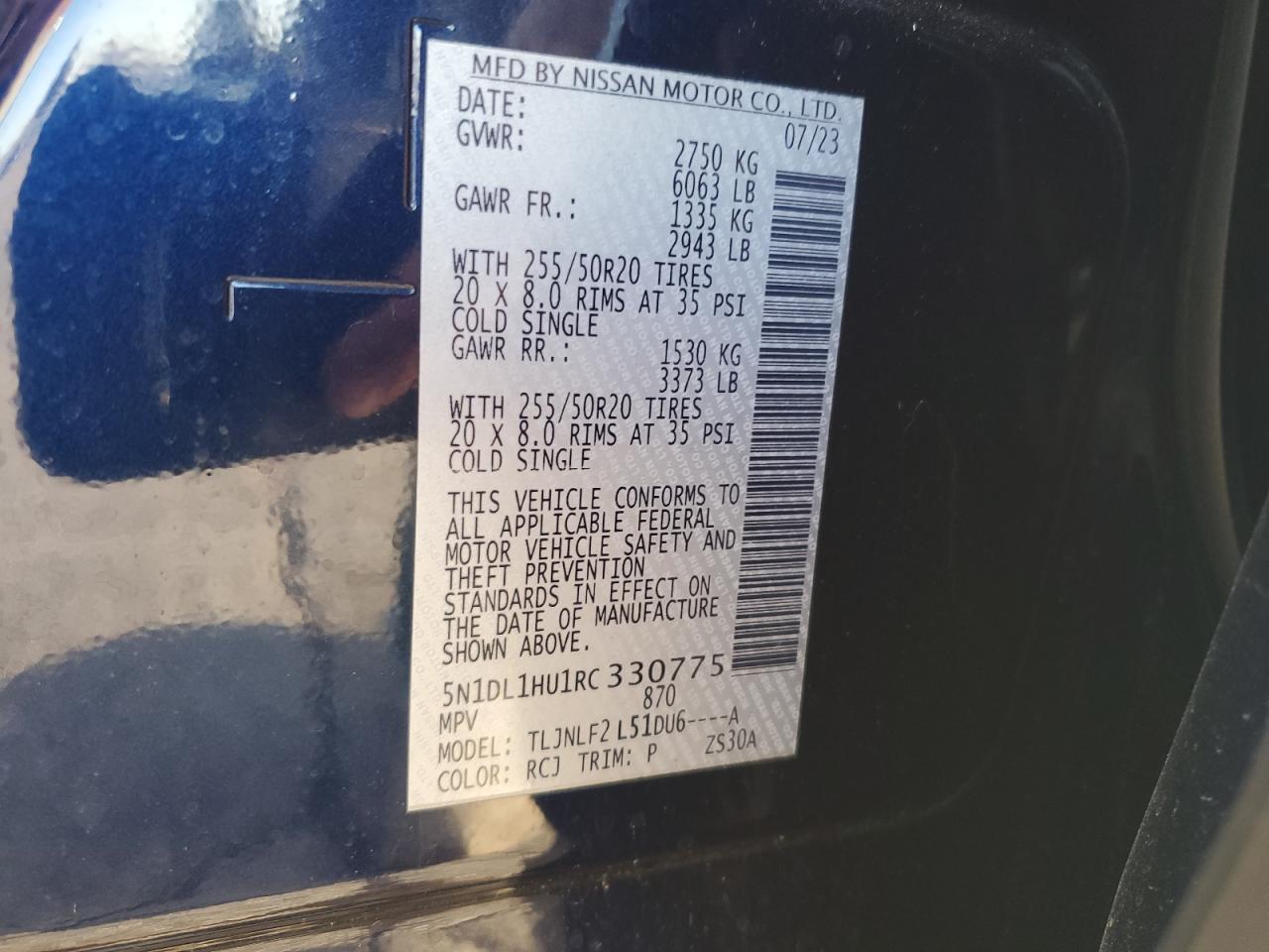 2024 Infiniti Qx60 Autograph VIN: 5N1DL1HU1RC330775 Lot: 91994555