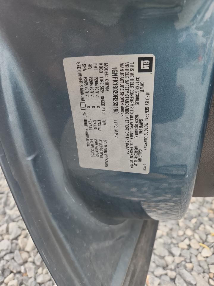 2009 Chevrolet Tahoe K1500 Ls VIN: 1GNFK13029R255190 Lot: 93694895