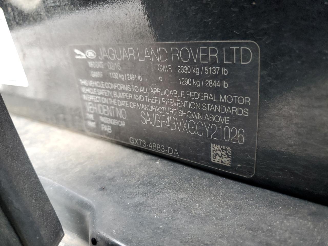 2016 Jaguar Xf R - Sport VIN: SAJBF4BVXGCY21026 Lot: 92213425