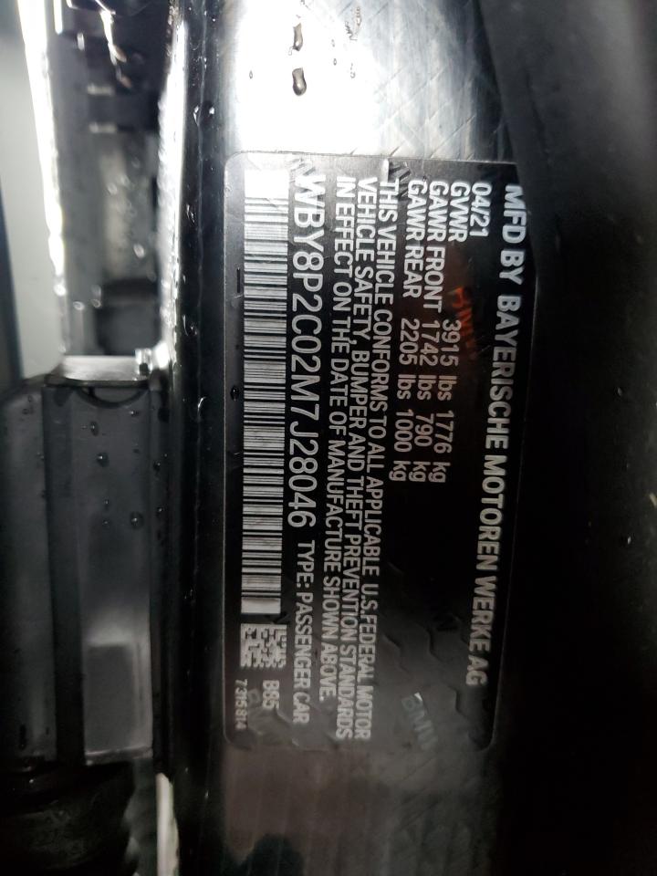 2021 BMW I3 Bev VIN: WBY8P2C02M7J28046 Lot: 93909905