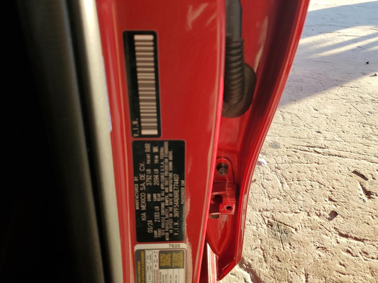 2024 Kia Forte Gt Line VIN: 3KPF54AD6RE774407 Lot: 92316005