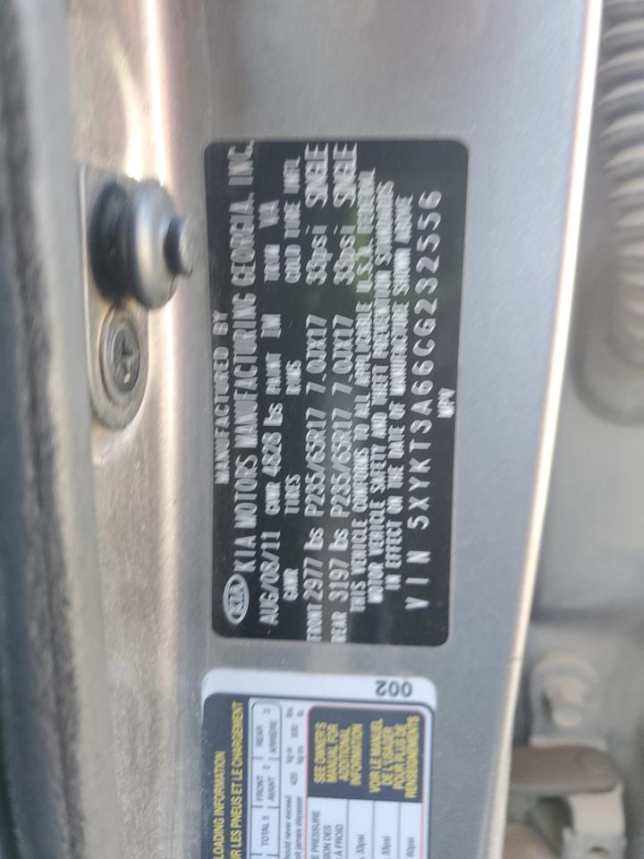 2012 Kia Sorento Base VIN: 5XYKT3A66CG232556 Lot: 93002335