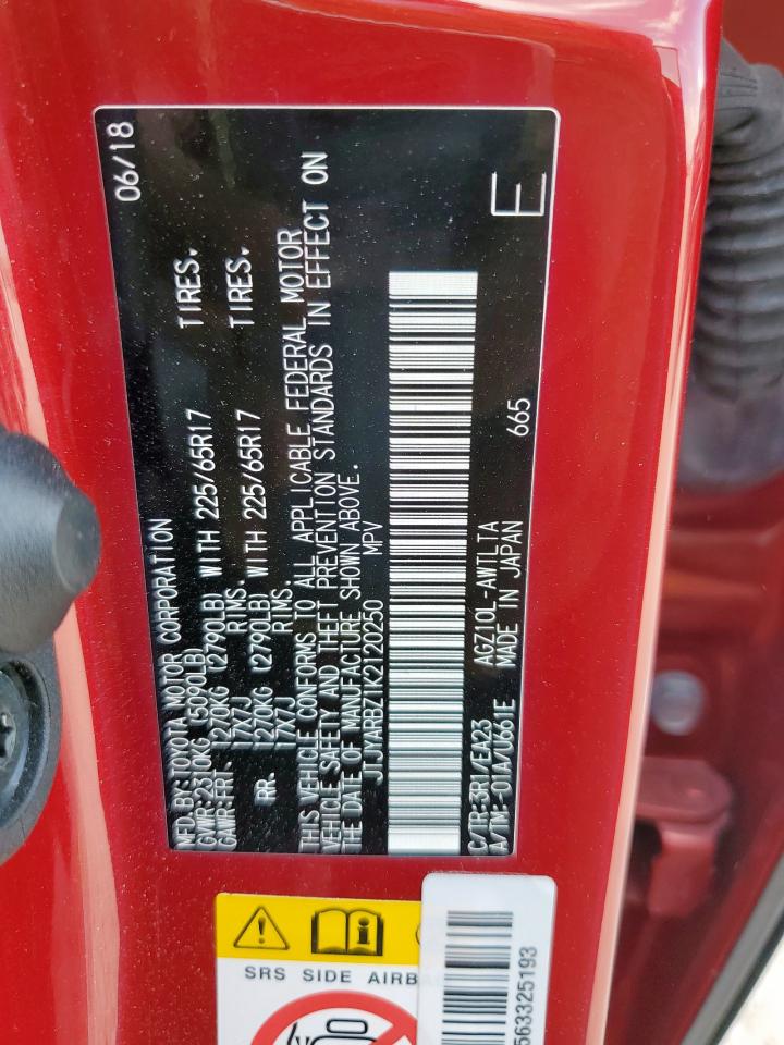 2019 Lexus Nx 300 Base VIN: JTJYARBZ1K2120250 Lot: 93639275