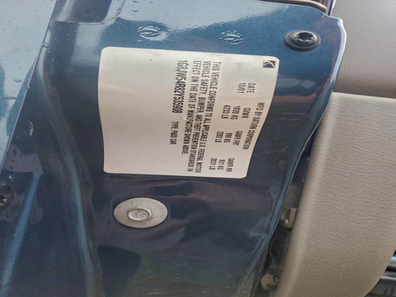 2002 Saturn L300 VIN: 1G8JW54R82Y535908 Lot: 94194405