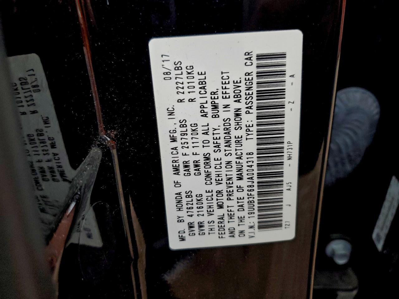 2018 Acura Tlx Tech+A VIN: 19UUB3F68JA004318 Lot: 94415175