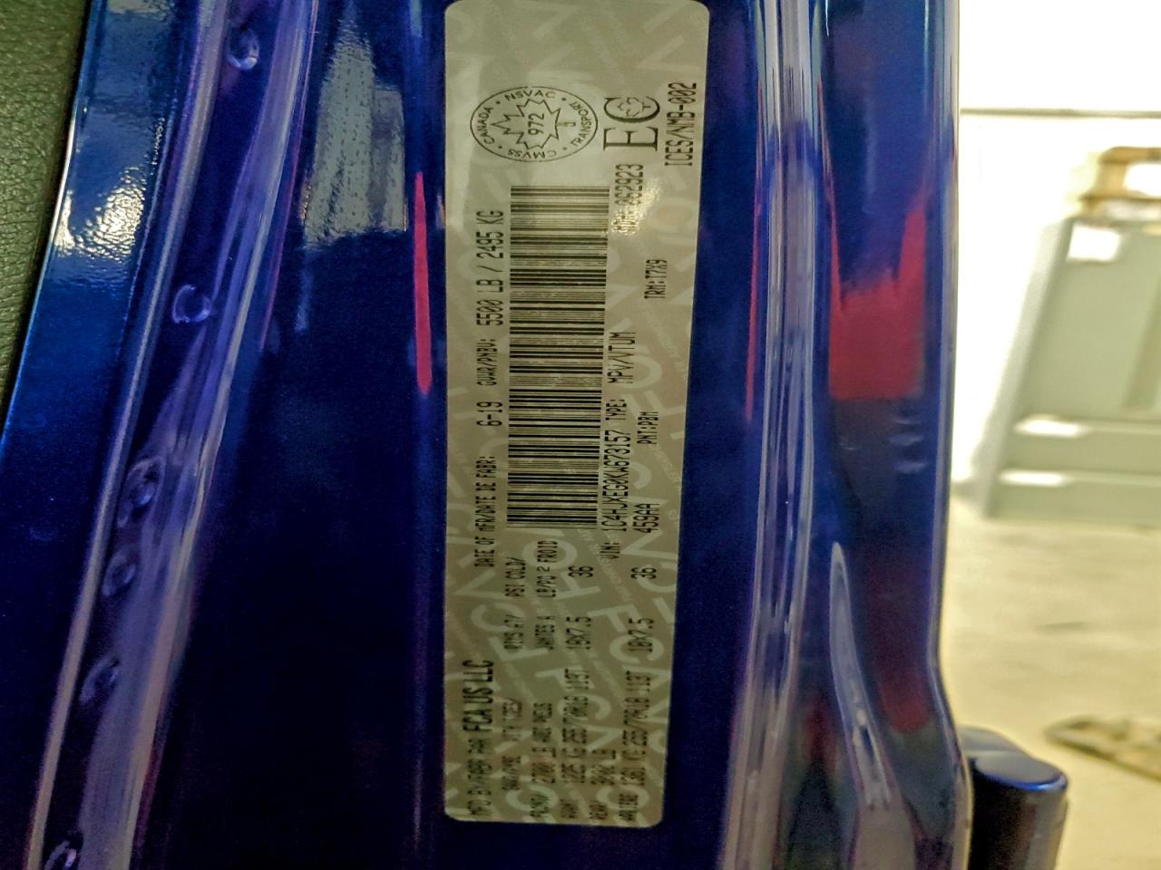 2019 Jeep Wrangler Unlimited Sahara VIN: 1C4HJXEG0KW673157 Lot: 94131415