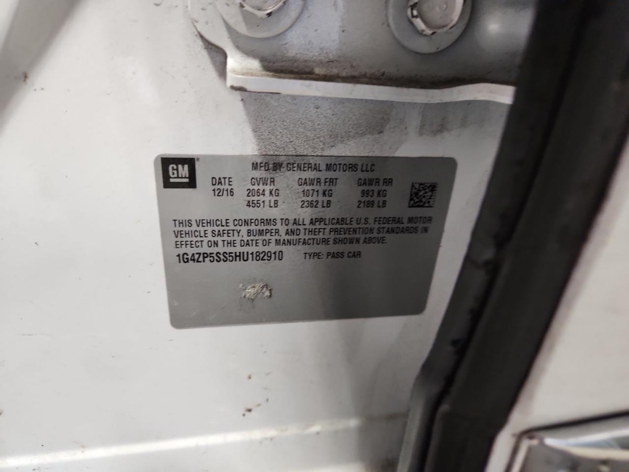 2017 Buick Lacrosse Essence VIN: 1G4ZP5SS5HU182910 Lot: 92250395