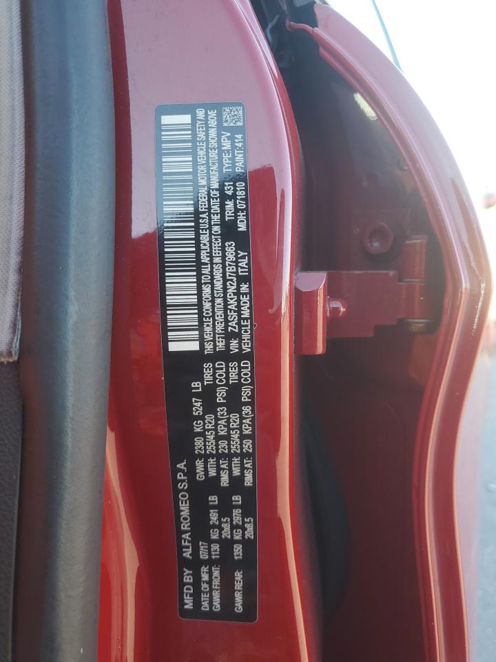 2018 Alfa Romeo Stelvio Sport VIN: ZASFAKPN2J7B79663 Lot: 92168035