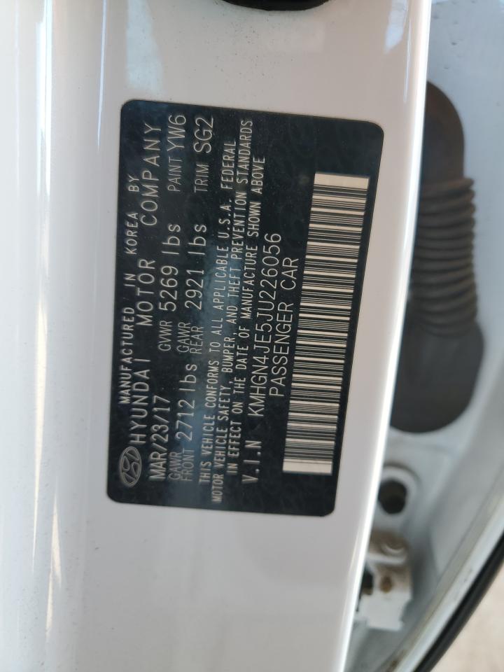 2018 Genesis G80 Base VIN: KMHGN4JE5JU226056 Lot: 91922385