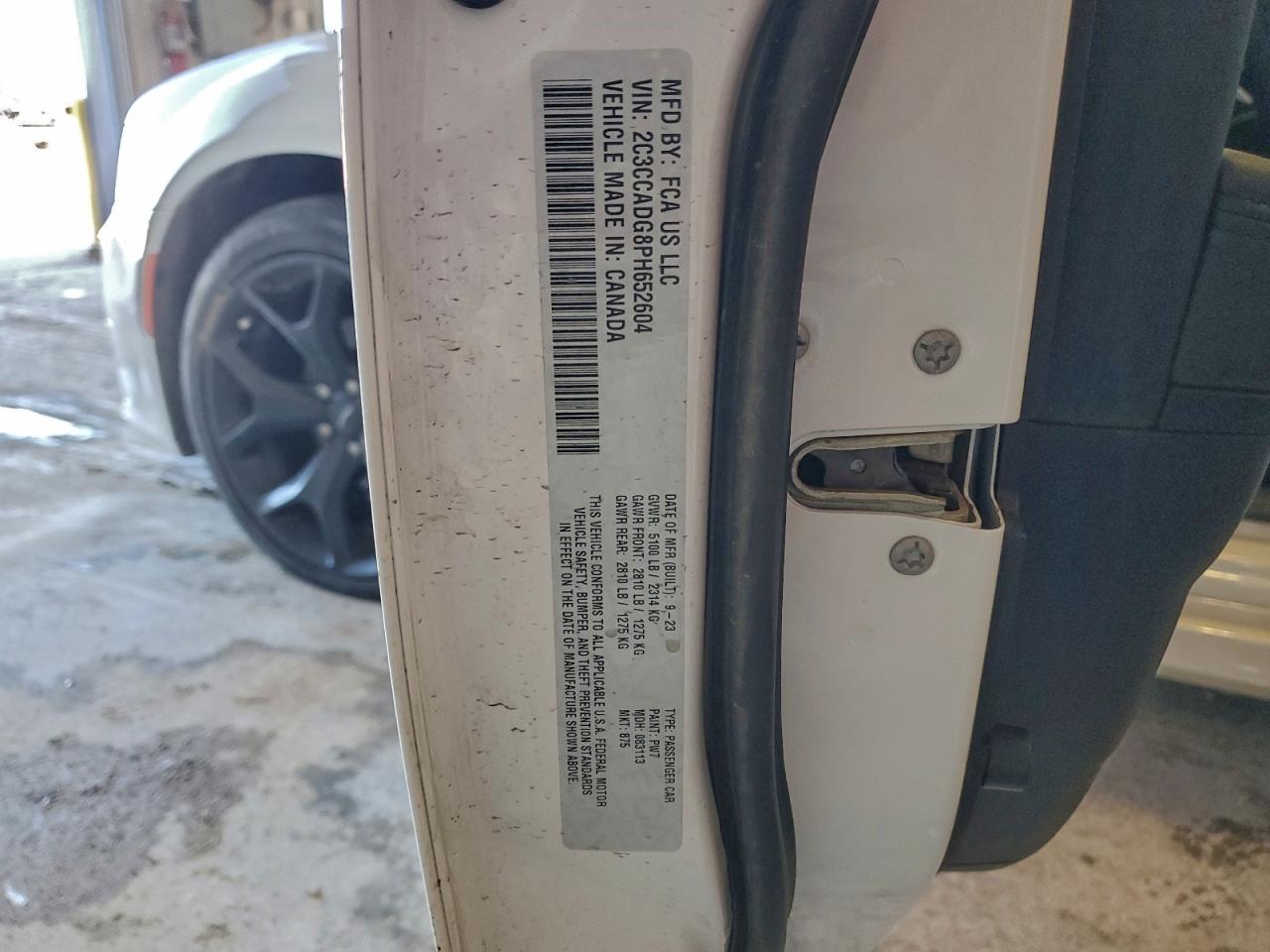 2023 Chrysler 300 Touring L VIN: 2C3CCADG8PH652604 Lot: 93901105