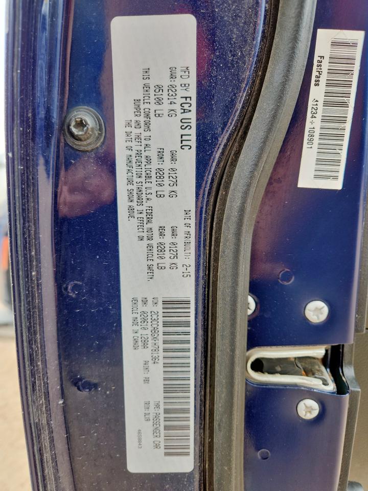 2015 Chrysler 300 S VIN: 2C3CCABGXFH781364 Lot: 93358175