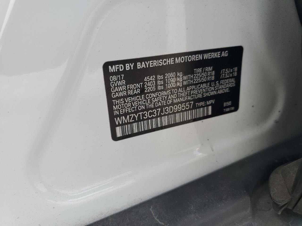 2018 Mini Cooper S Countryman VIN: WMZYT3C37J3D99557 Lot: 93272445