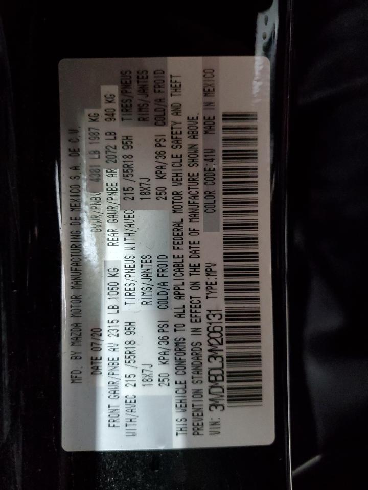 2021 Mazda Cx-30 Premium VIN: 3MVDMBDL3MM206131 Lot: 91299575