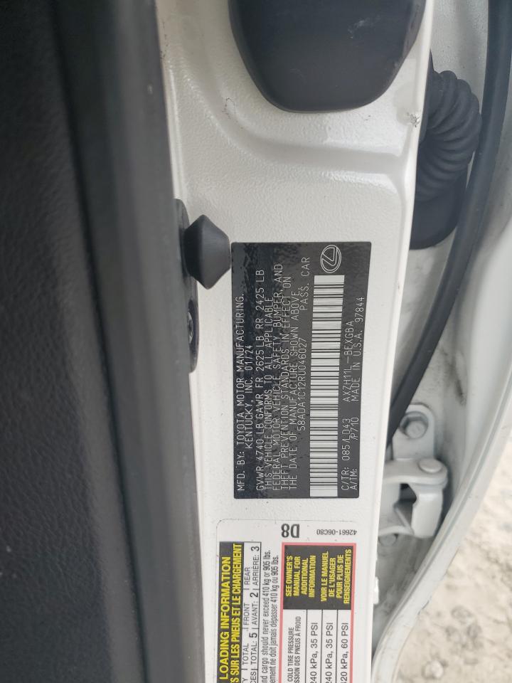 2024 Lexus Es 300H Base VIN: 58ADA1C12RU046027 Lot: 94036505