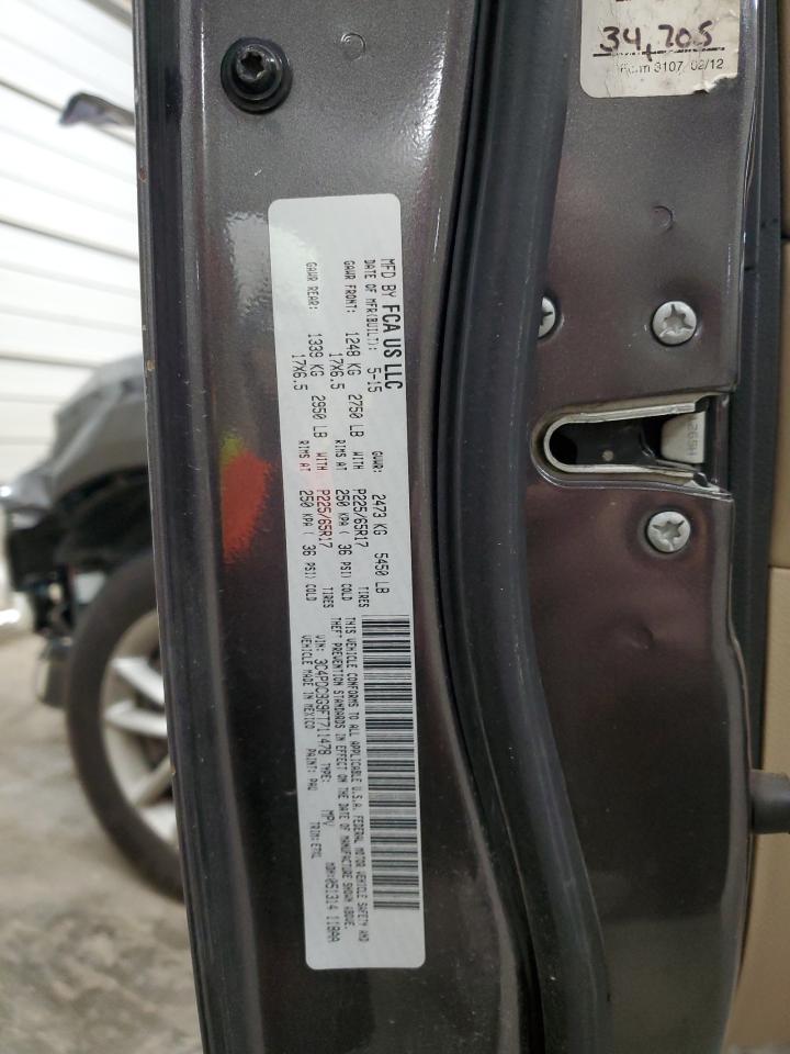 2015 Dodge Journey Sxt VIN: 3C4PDCBG9FT711478 Lot: 92092225